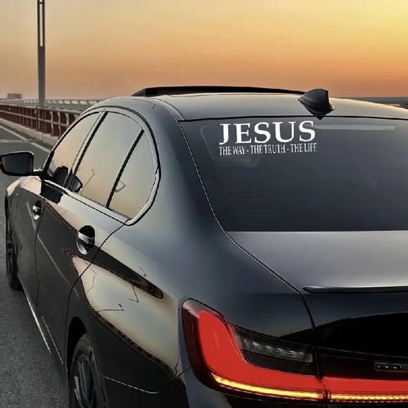 🕊”Jesus The Way-The Truth-The Life” White Letters Clear Vinyl Decal! - Picture 4 of 7